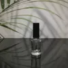 Garrafas de esmalte de vidro transparentes 2ml 5ml 10ml 15ml Recipientes cosméticos vazios com escova de tampa