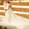 فستان زفاف بسيط مثير مفتوح الظهر بوهو 2022 الدانتيل البوهيمي العفن الزفاف الخامس الخام