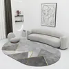 Halılar Modern Minimalist Özel Şeklinde Salon Odası Halı Işık Lüks Ev Dekorasyonu Oval Yatak Odası Halılar El Lounge Halı Özelleştirilmiş