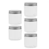 Aluminum Clear Plastic Cosmetic Can Tin Pot Jar Container Empty