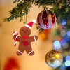 Christmas Decorations 3PCS Gingerbread Man Tree Pendant Lovely Hanging Ornaments