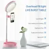 Stick à selfie pliable avec trépied de lampe légère avec miroir et support de téléphone LED de rangement pour maquillage en direct