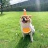 犬アパレルアイスクリームカラー小さなペット猫かわいい誕生日ハットスターパーティービブよだれポケット帽子アクセサリー