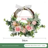 Dekorativa blommor 1 datorer Flower Pot Wall Hanging Wicker Rattan Basket Plant Planting Lagring Tvätt Cesta Mimbre Home