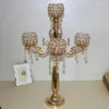 Party Decoration Luxury Wedding Crystal 5 Arm Candle Holders/Crystal Sticker Table Centerpiece Candelabra Supply