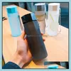 Water flessen draagbare plastic fles creatieve matte cup buiten sap lekkendichte sporten met touw reiscam drop levering home gard otasd