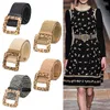 Kemerler Kadın Vintage Casual Linen Dokunma Bel Band Leopard Turble Bel Banisties Elbise Cummer Bands Bohem Geniş Kemer