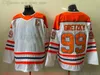 Movie College Hockey Indossa maglie cucite 99WayneGretzky 93 RyanNugent-Hopkins Uomini giovani Donne Reverse retro Blank Nero Bianco Arancione Blu Jersey