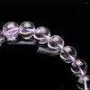 Strand Toptan 10mm Orijinal Mor Doğal Kunzite Bilezikler Kadınlar İçin Lady Charm Streç Yuvarlak Kristal Boncuk Bilezik