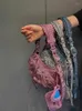 Borse da sera da donna 2022 rosa gotico argento blu moda strass borsa a tracolla borsa a tracolla ascellare brillante hobos stile moto
