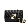 Wholesale factory ladies shoulder bags 2 colors sweet lady diamond chain bag classic sewing retro handbag elegant black rhombus mobile phone coin purse