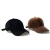 Ball Caps Women Warm Baseball Cap Velvet Light Board Solid Color Hat Outdoor Couple Male Autumn And Winter Tide Sun