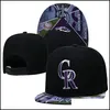 ボールキャップHiphop Rockies Cr Letter Bone Aba Reta New Fashion Snapback Hats Sport Baseball Men 267X Drop Delivery Accessories 277H