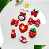 Party Favor Years Red Series Diy Trinkets Childrens Hairpin Cream Glue Mobile Phone Case Decorative Material Sheet Resin Drop Delive Otiga