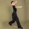 Abbigliamento da palcoscenico Camicia da ballo latino Ragazzi Collo alto Manica media Abbigliamento da allenamento Concorso Top Cha Rumba Sala da ballo Tango BL5768