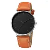 Wristwatches Selling High Quality Leather Quartz Watch For Men Fashion Designer Casual Dress Wristwatch Relogio Masculino Luxury Uhr