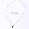 Simple Colorful Butterfly Pendant Necklace for Women Delicate Jewelry Gold Color Chain Choker Necklaces Party Jewelry