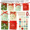 크리스마스 장식 12/24pcs 사탕 상자 메리 산타 클로스 선물 세트 카운트 다운 캘린더 파티 포장 장식 용품