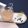 Creative Bowknot Spoon Valentine's Day Loving Heart Coffee Stir Stainless Steel Cake Dessert Scoop Bar Cocktail Stir Scoops Festival Gift EE