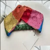 Opaski projektant jedwabny turban elastyczne kobiety włochy marki dziewczyny Rainbow Colorf opaski do włosów szalik akcesoria do włosów prezenty Headwrap227S Dhbso