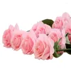 Decorative Flowers 5Pcs 44cm Simulation Rose Artificial Decoration Home Bride Hand Hold Fake Wedding Decor