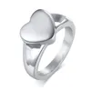 Anillos de boda DARHSEN interior vacío lindo forma de corazón Color plata mujer joyería de moda de acero inoxidable de gran tamaño 6 7 8 9