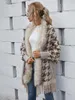 Herrtröjor Tassel Cape Coat Women Autumn Winter Päls krage poncho damer stickade cardigans kappa sjaltröja jacka