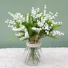 Decorative Flowers 6 Fork White Artificial Fake Plastic Handmade Letter Bellflower Home Decoration Plant Wall Wedding Household Products