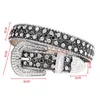 Cinture Fashion Western Strass Luxury Designer Brand Vita larga Diamond Rock Bling Strap per jeans Accessori Y2k