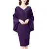 Casual Dresses Big Size Clothes Women Sexy V Neck Dress Femme Bat Sleeves Loose Robe Feminal Ete Summer Stretch Vestidos De Verano Mujer