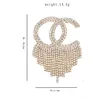 20 -stylowy projektant marki C podwójne litera broszki kobiety mężczyźni pary luksusowe kryształ kryształowy kryształ broszka z kryształów kryształowy
