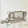 Designer-ins Hollow Out Clutch Bag Bird Cage Women Handtas Tas metaal Cage Girls Tophandle Zakken Purse Fashion Feest Pouch Evening221A