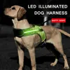 Colarinhos de cachorro colares de cães arnês liderado luminoso coletor de tira de peito para cães grandes para cães