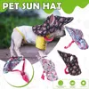 Dog Apparel Pet Retro Royal Vintage Lady Floral Hat For Cat Summer Visor Cap Adjustable Cute Lace-Up Puppy Sun Grooming Dress Up