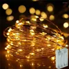 Dizeler LED Bakır Tel 3xaa Pil Çalışan Noel Düğün Partisi Dekorasyonu 2m 5m 10m 100led String Peri Işıkları