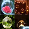 Świecane uchwyty 1PC 60 mm wiszące uchwyt Tealight Glass Globes Terrarium Wedding Candlestick wazon domowy gospodarz bar dekoracja dekoracja upuszcza Ot0iy