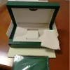 2022 Green Boxes Papers Gift Watches Box Leather Bag Card 0 8KG 185mm 134mm 84mm For Wristwatches Boxe Certificate Handbag280u