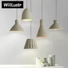 Hangende lampen Willlustr cement lamp eetkamer keuken eiland el restaurant bar beton hangend licht moderne ophanging