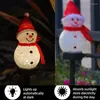 Strings Outdoor Solar Lights Snowman Light Waterdichte straat Garland Lawn Lamp Holiday Lighting Year Kerstdecoratie 2022