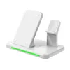 4 في 1 شاحن لاسلكي Stand 15W Qi Qi Fast Charging Dock Station for iPhone 14 13 12 11 x iwatch 8 7 Airpods Pro 2