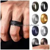 Band Rings Men Hypoallergenic Flexible Sports Antibacterial Sile 8Mm Food Grade Fda Finger Ring Rubber Bands Q07087928064 Drop Deliv Dhjrh