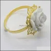 Serviettenringe 10 Teile/los Shseja Ring Harz Rosen Servietten Mund Tuch El Liefert Schnalle Tisch Dekoration Drop Lieferung Garten Kit Otmdv