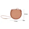 Evening Bags Vintage Round Box Shoulder Women Crocodile Circle Handbags Designer Drawstring Famale Crossbody Luxury Leather Saddle