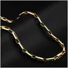 Chains 9Mm Thick Link Rope 18K Gold Plated Men Hip Hop Necklaces 20 Inches Fashion Luxury Choker Jewelry Gifts For Women Perfect Dro Dhbez