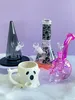 20 cm Skull Glas Bong Vattenpipor Shisha Rökglas Pipe Recycler Dab Rigs Heady Water Bongs