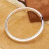 Braccialetto semplice gioielli in lega liscia oro argento colore buddista cuore Sutra bracciali braccialetti per donne a cerchio singolo presenti