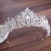 Headpieces Bride Crowns Earrings Necklace Set Elegant Bridal Jewelry Accessories Wedding Tiaras Women Rhinestone Crystal Headpiece