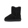 UG G botas de neve crianças menino menina botão bota de neve pele peludo inverno sapatos quentes crianças mini botas de tornozelo bailey pelúcia velo sapato curto macio confortável manter presentes