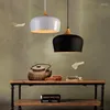 H￤ngslampor moderna lampor tr￤ aluminium lampsk￤rm dia 30/35 cm restaurang bar kaffematsal led h￤ngande lampljus fixtur