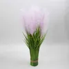 Fleurs décoratives 60 cm 5 têtes grand roseau artificiel tropical fausses plantes faux oignon herbe fausse soie sétaire scirpe pour mariage noël